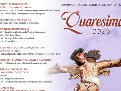 Programma Quaresmia Santuario S. Antonio in Bari