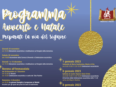 Programma Avvento Natale 2022